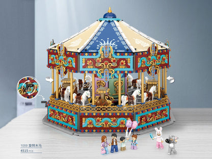 Carousel – LOZ 1059 mini block set – carousel front view
