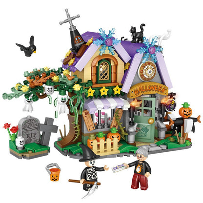 Halloween House – LOZ 1233 mini block set – assembled Halloween house