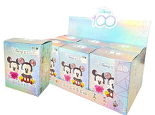 Q-Cute Mickey Family – MGL Toys Disney 100 Crystal Blind Box – single blind box next to a full display of 6 boxes