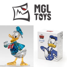 Donald Duck – MGL Toys Disney crystal building block figure – assembled figure next to its retail box