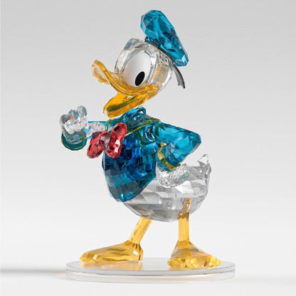 Donald Duck – MGL Toys Disney crystal building block figure – assembled Donald Duck on a clear round display base
