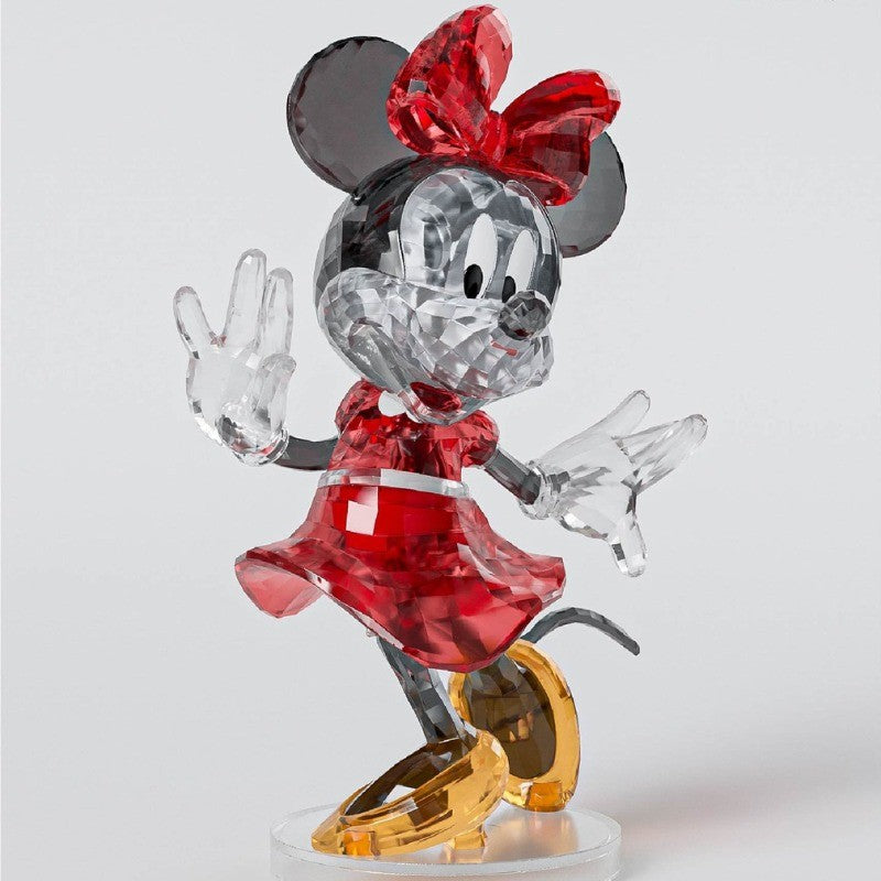 Minnie Mouse – MGL Toys Disney crystal building block figure – assembled Minnie Mouse on a clear round display base