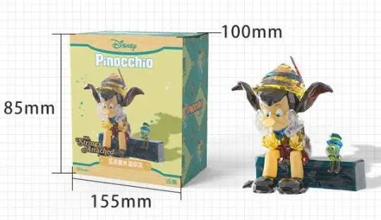 Pinocchio – MGL Toys Disney crystal building block figure – retail box with dimensions (155 × 100 × 85 mm)