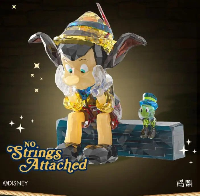 Pinocchio – MGL Toys Disney crystal building block figure – "No Strings Attached" artwork