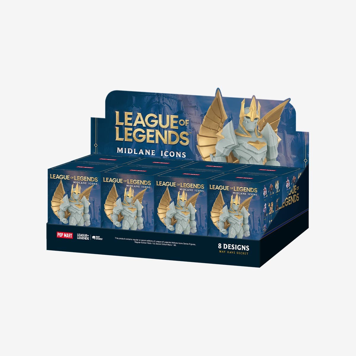 POP MART League of Legends Midlane Icons factory-sealed whole set display box with 8 blind boxes