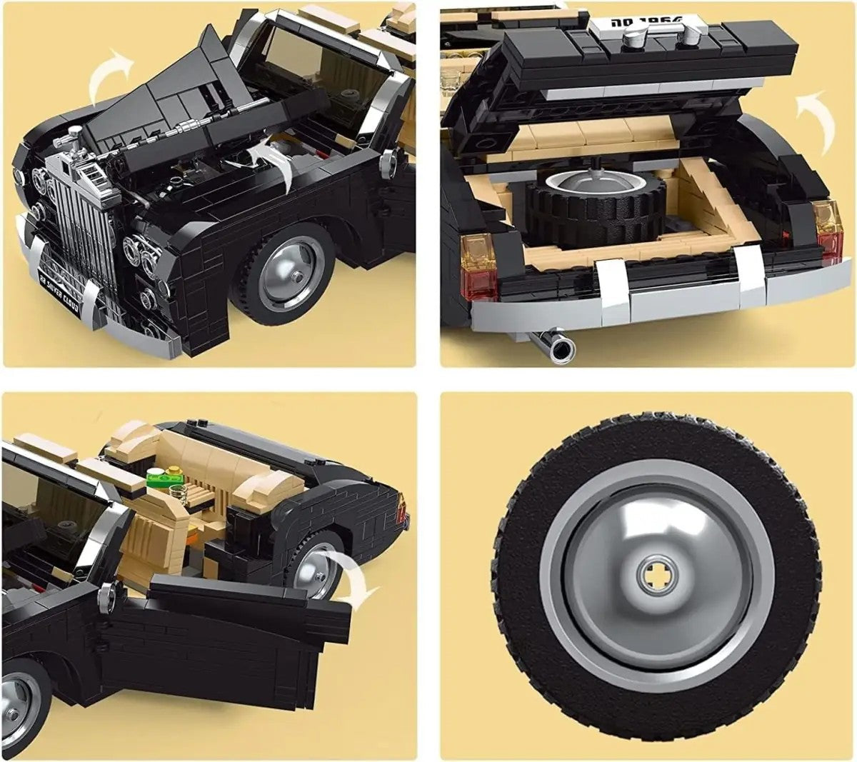 1964 Classic Convertible – Mould King 10006 building set – details