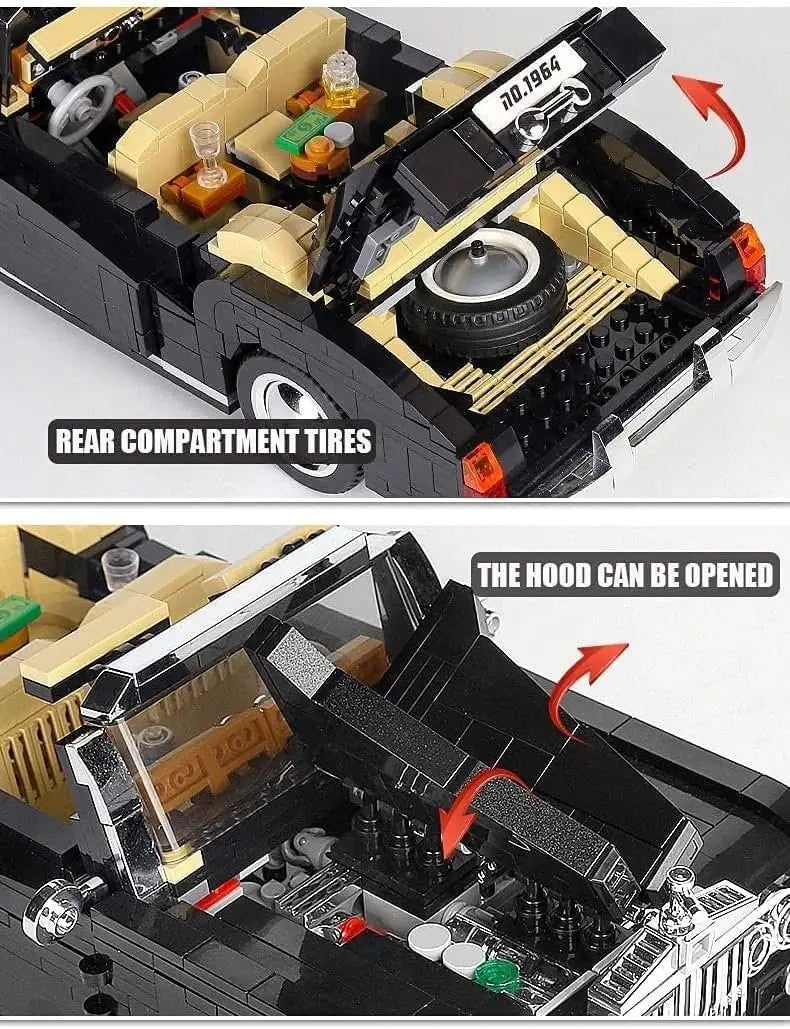 1964 Classic Convertible – Mould King 10006 building set – assembled model next to the retail box