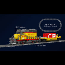 SD40-2 Diesel Locomotive – Mould King 12027S building set – locomotive and wagon with dimensions