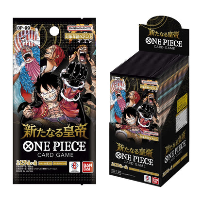 ONE PIECE Card Game Japanese OP-09 Emperors in the New World – booster pack with 24-pack display box (box shown for reference, this listing is one pack)