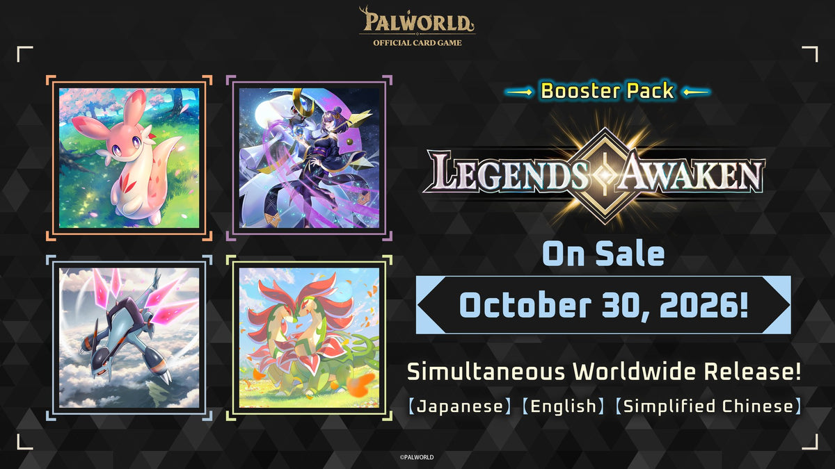 Legends Awaken – Palworld OFFICIAL CARD GAME BP02 – official release artwork, 30 October 2026