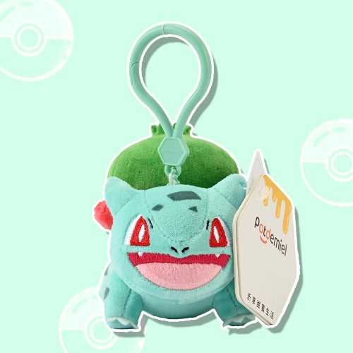 Bulbasaur – Potdemiel Pokémon heart plush keychain – with hang tag