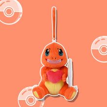 Charmander – Potdemiel Pokémon heart plush keychain – styled view