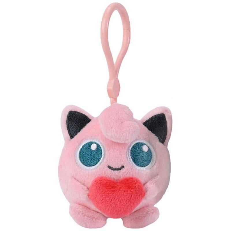 Jigglypuff – Potdemiel Pokémon heart plush keychain – front view