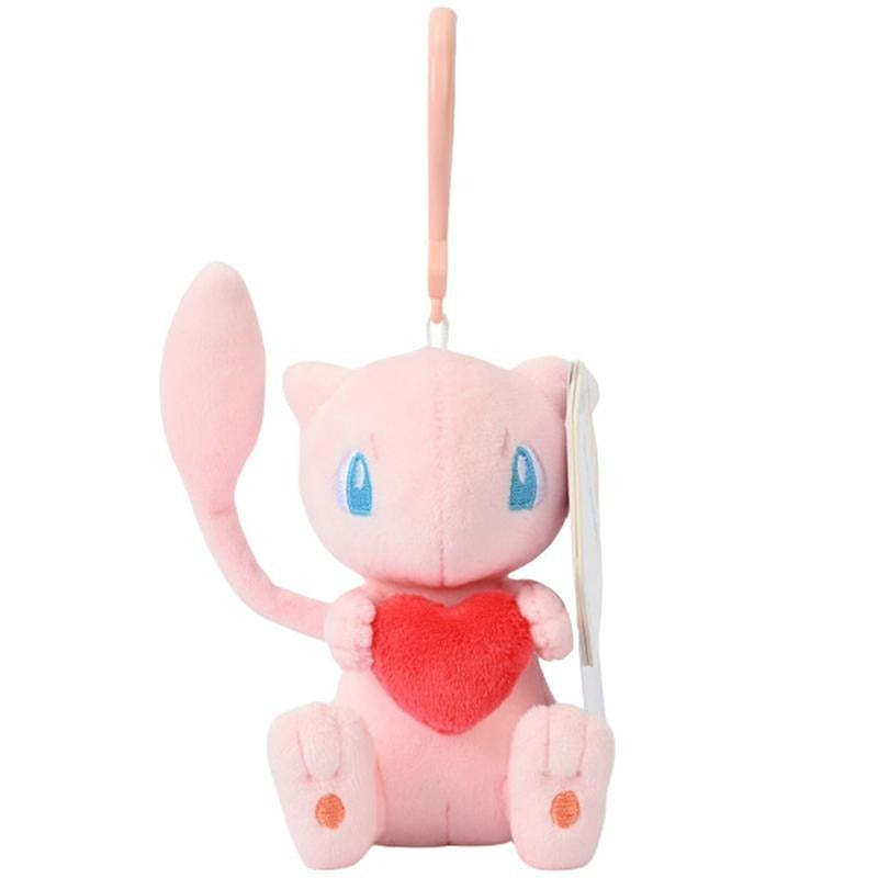 Mew – Potdemiel Pokémon heart plush keychain – front view