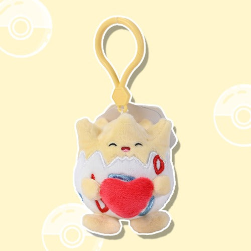 Togepi – Potdemiel Pokémon heart plush keychain – styled view