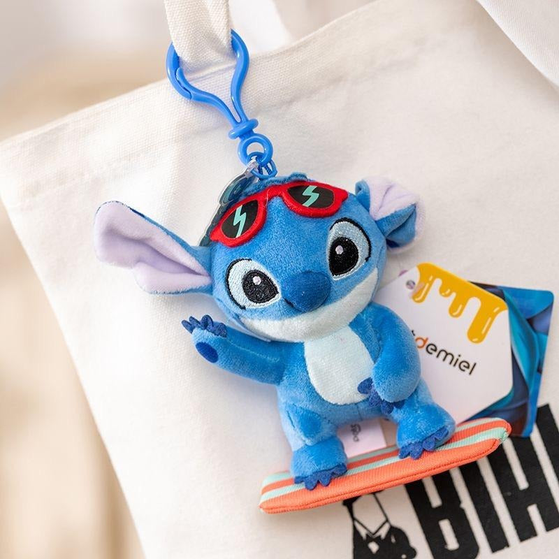 Stitch – Potdemiel Disney plush keychain – on a tote bag