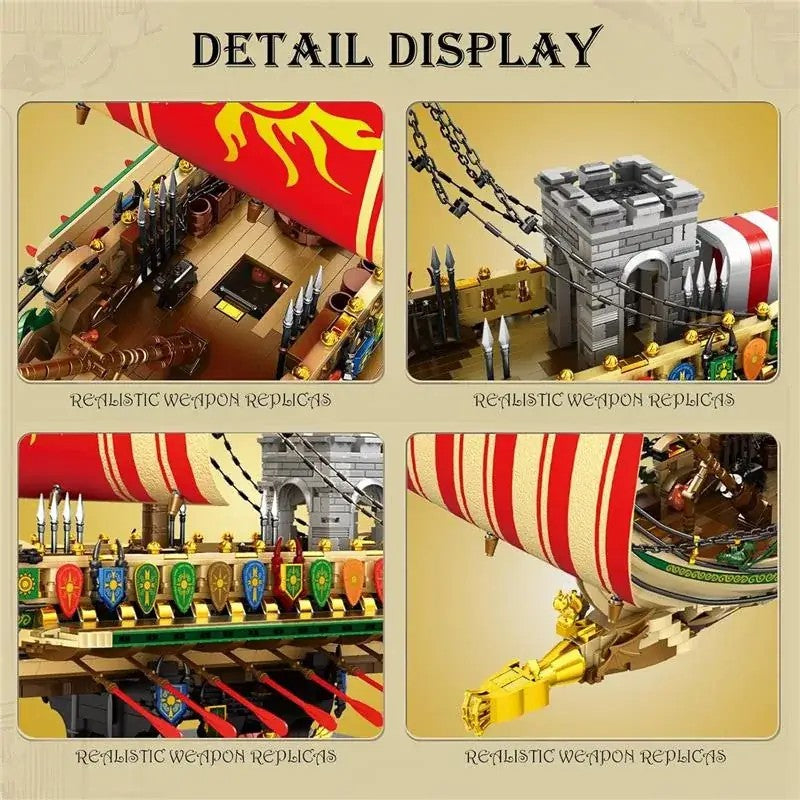 Greek Warship – Reobrix 66102 building set – deck details