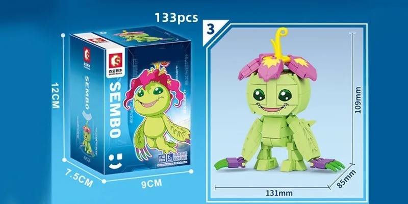 Palmon – Sembo 609311 building set – box and model with dimensions