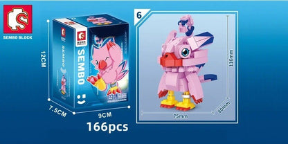 Biyomon – Sembo 609314 building set – box and model with dimensions