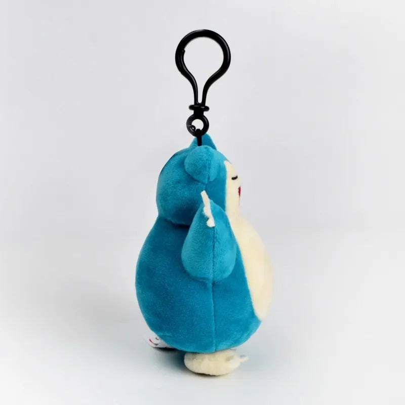 Potdemiel Pokémon Happy Snorlax plush keychain – side view