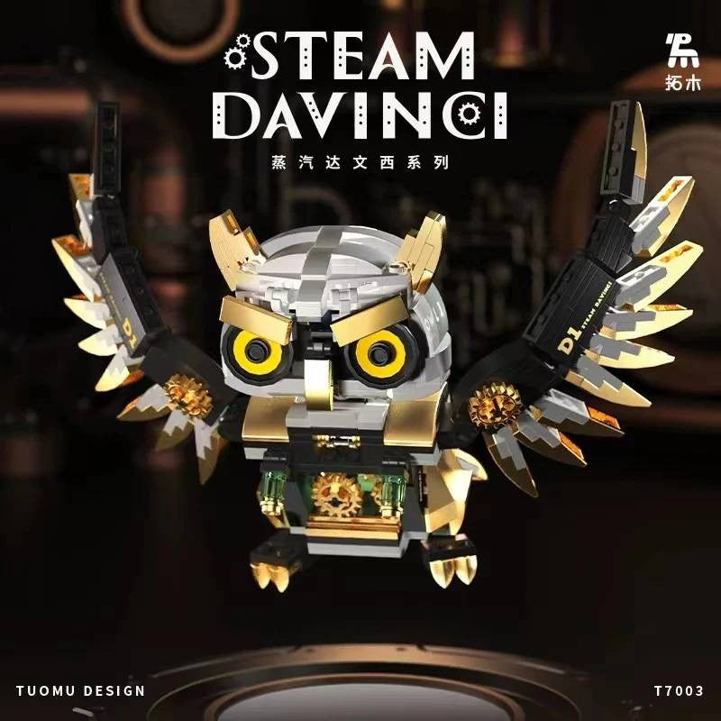 Steam Owl – TUOMU T7003 building set – artwork of the assembled owl