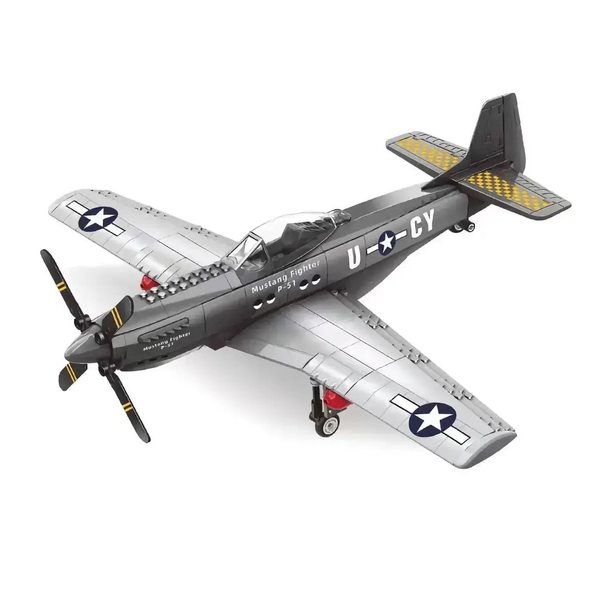 P-51 Mustang – WANGE 4006 building set – assembled P-51 Mustang