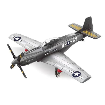 P-51 Mustang – WANGE 4006 building set – assembled P-51 Mustang