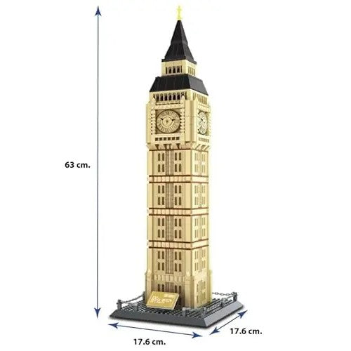 Big Ben – WANGE 5216 architecture building set – assembled model with dimensions