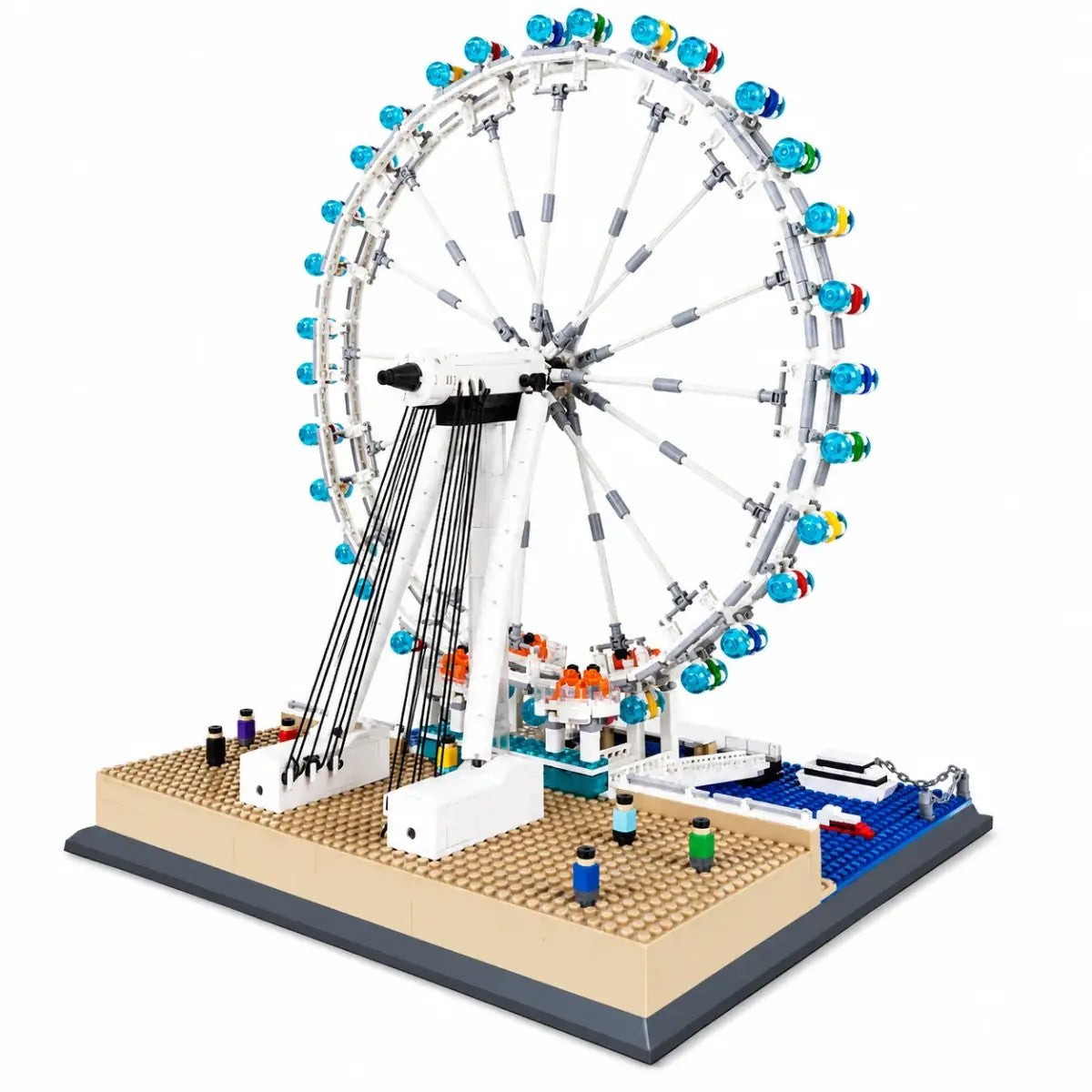 The London Eye – WANGE 6215 architecture building set – assembled London Eye on its riverside base