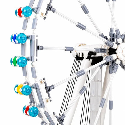 The London Eye – WANGE 6215 architecture building set – close-up of the capsules and spokes