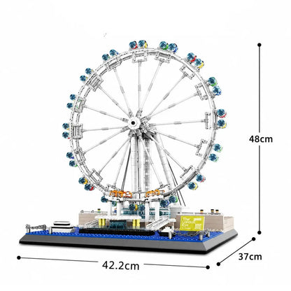 The London Eye – WANGE 6215 architecture building set – assembled model with dimensions