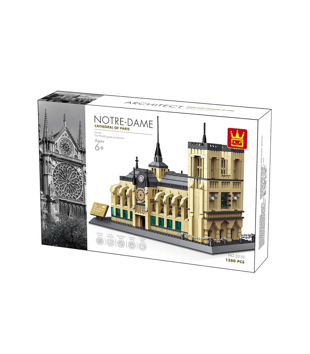 WANGE 5210 Notre-Dame Cathedral, Paris – 1,380 pcs – Architecture Modular Building Set