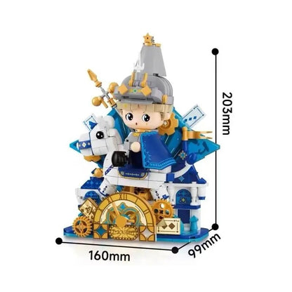 Knight's Triumph – Wekki 503190 building set – assembled Knight's Triumph scene with dimensions