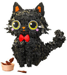 Blossom Puss – Zhegao 662036 building set – assembled black cat with red bow
