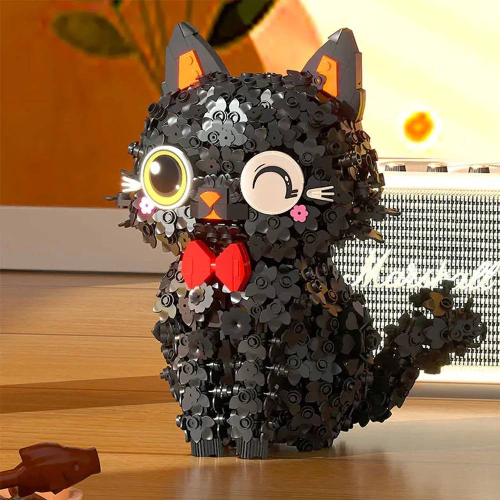 Blossom Puss – Zhegao 662036 building set – assembled cat on a shelf