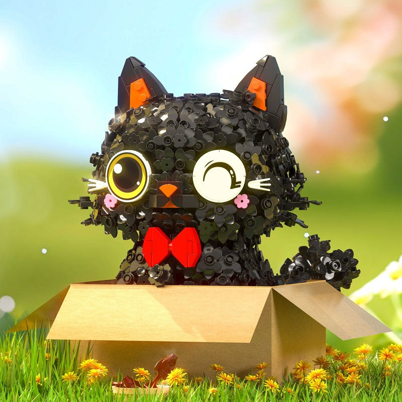 Blossom Puss – Zhegao 662036 building set – assembled cat in a garden setting